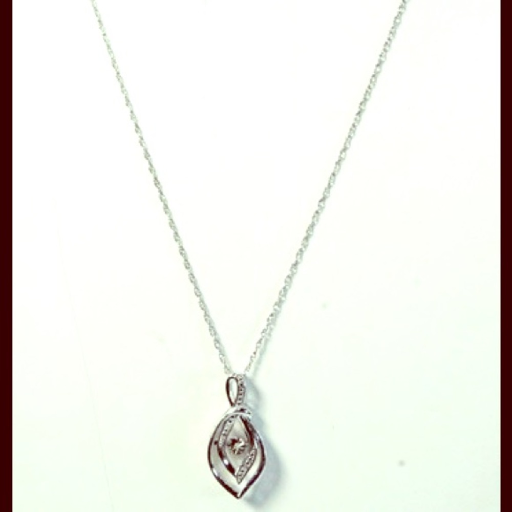 Sterling Silver Diamond Accent Necklace.